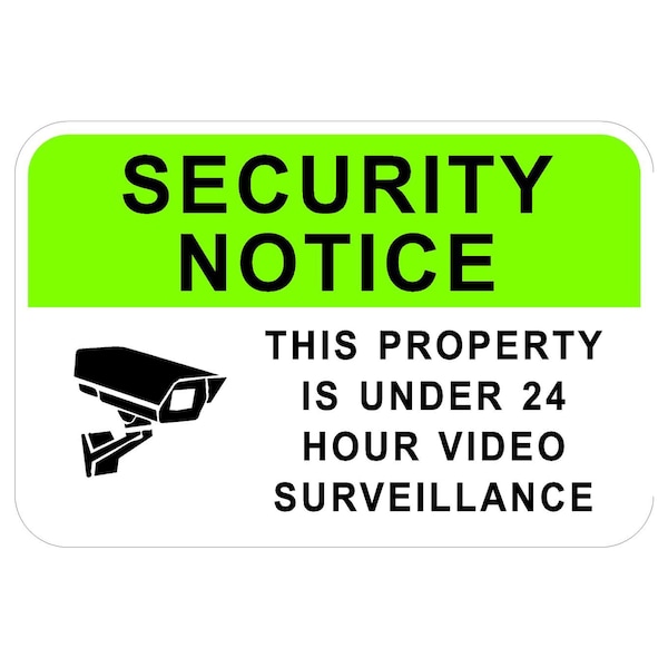 Sign Solutions Usa Security Notice (S) This Property 18"X12" Diamond Grade Cubed Reflective (DG3) 080 DCS08DWT1812CUS00102 - main